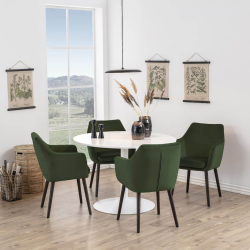 Tarifa Spisebord - Marmor, hvidt