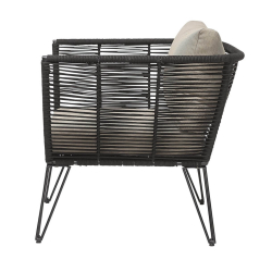 Mundo Lounge Stol - Sort