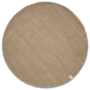 Berlin Rundt Gulvtppe - Beige