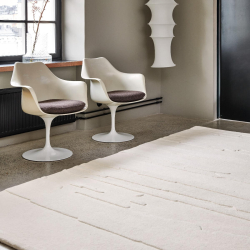 Carved Gulvtppe - Elfenben