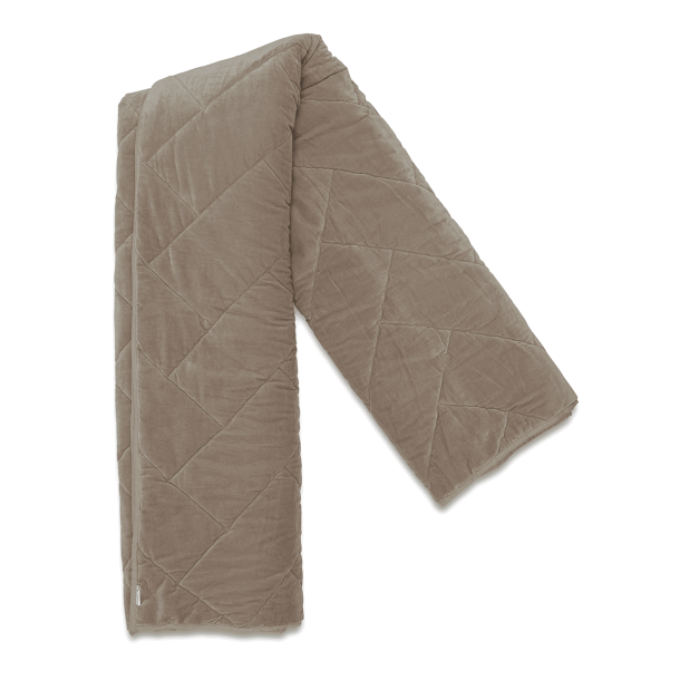 Chevron Sengetppe - Simply taupe