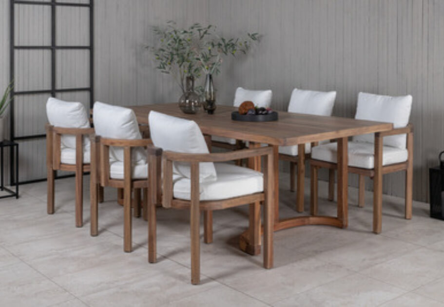 Havemøbelsæt med 6 stole