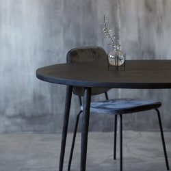 Club Spisebord - Sortbejdset 130 cm