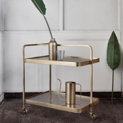 Trolley Rullebord - Messing