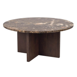 Brooksville rundt Sofabord - Brunt