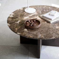 Brooksville rundt Sofabord - Brunt