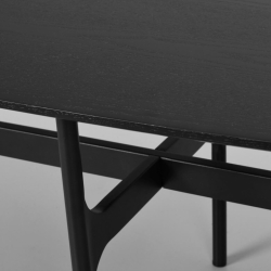 Colton Sofabord - ovalt 180 x 50 Sort