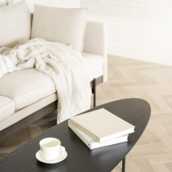 Colton Sofabord - ovalt 180 x 50 Sort