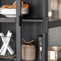 Everett Vitrineskab - Sort