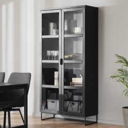 Everett Vitrineskab - Sort