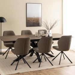 Aura spisebordsstol - Taupe - St af 2