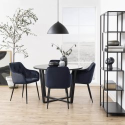 Brooke spisebordsstol - St af 2 - Midnatsbl
