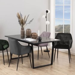 Brooke spisebordsstol - St af 2 - Mrkegr