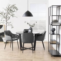 Brooke spisebordsstol - St af 2 - Mrkegr