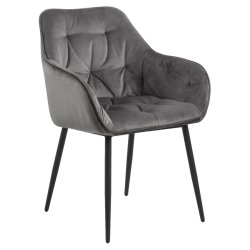 Brooke spisebordsstol - St af 2 - Mrkegr