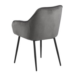 Brooke spisebordsstol - St af 2 - Mrkegr