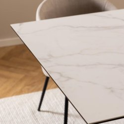 Heaven Spisebord med udtrk - Hvid keramik