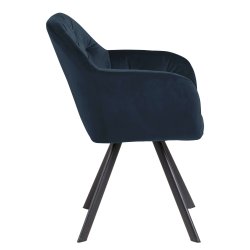 Lola spisebordsstol med armln - Marinebl