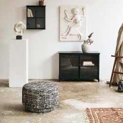 Bomu puf - sort/hvid