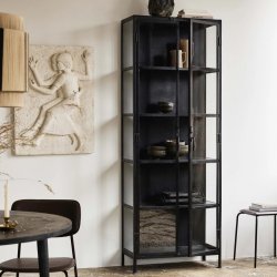 Phoenix Vitrineskab 5 hylder - Sort