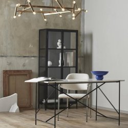 Phoenix vitrineskab 4 hylder - Sort