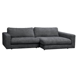 Duncan 3-pers. sofa m. h. chaiselong - Mrkegr