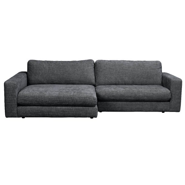 Duncan 3-pers. sofa m. v. chaiselong - Mrkegr