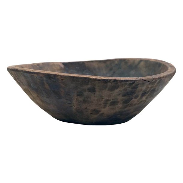 Gamle trskle i massivt tr strrelse L med naturlig patina – rustikke og unikke dekorationsskle til hjemmet