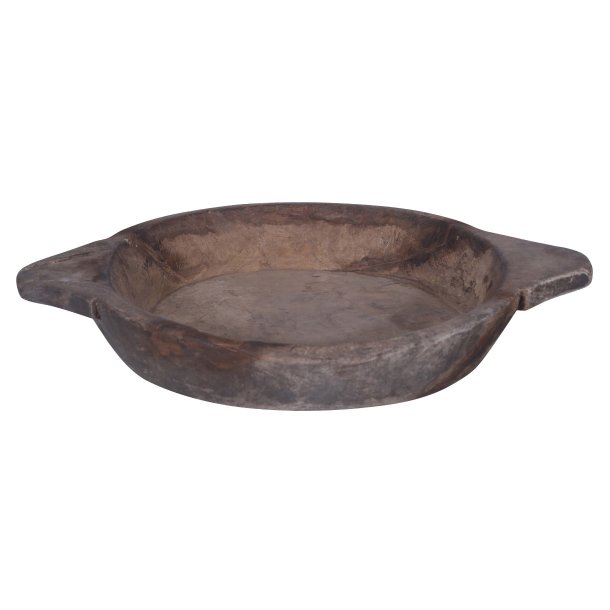 Gamle teaktrsfade med naturlig patina – unikke og autentiske fade til dekoration, servering og bloklys