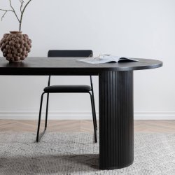 Bianca Ovalt spisebord - Sort