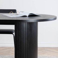 Bianca Ovalt spisebord - Sort