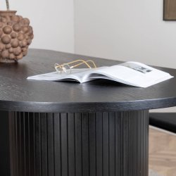 Bianca Ovalt spisebord - Sort