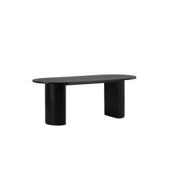 Bianca Ovalt spisebord - Sort