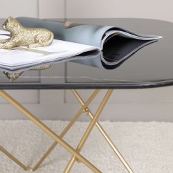 Tristar Sofabord - Sort/messing