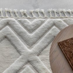 Dahlia Gulvtppe - 300x400 - Hvidt