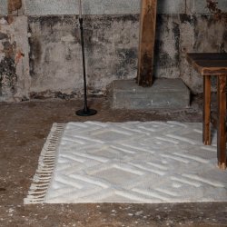 Dahlia Gulvtppe - 300x400 - Hvidt