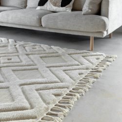 Dahlia Gulvtppe - 300x400 - Hvidt