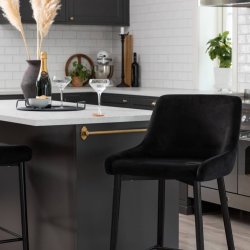 Plaza barstole - sort - St af 2