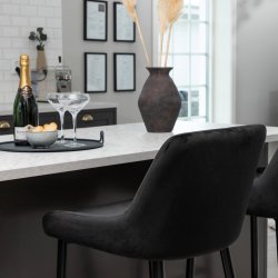 Plaza barstole - sort - St af 2