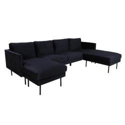 Zoom U-Sofa - Sort