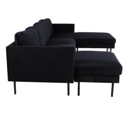 Zoom U-Sofa - Sort