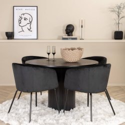 Bianca Spisebord - Sort