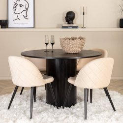 Bianca Spisebord - Sort