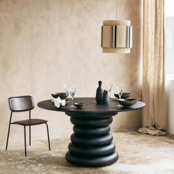 Yalu spisebord - : 140 cm - sort