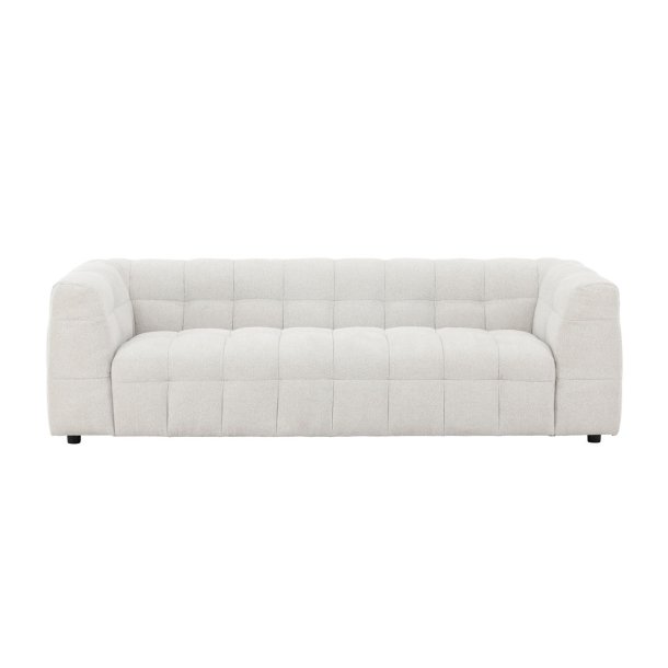 Malou 3-personers sofa i beige polstring med rummelige hynder og moderne design – elegant og komfortabel sofa til stuen