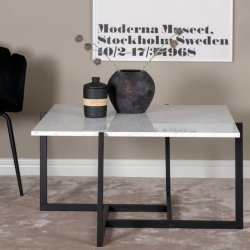 Hybrid Sofabord - Hvid terrazzo